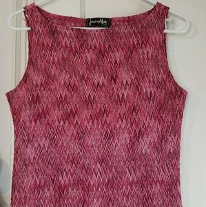 Pink Jessica Max Chevron Knit Top